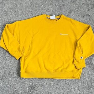 Men's Champion Mustard Sweatshirt Crew Neck Size XL